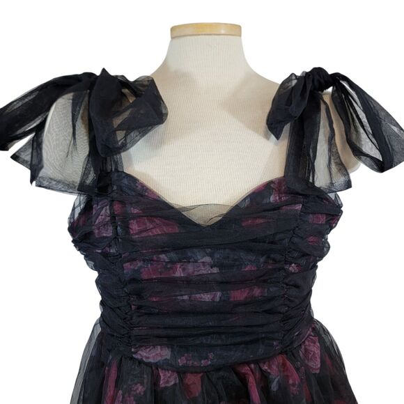 Lulus Dress  Womans XL Black Striking Scene Ethereal Whimsygoth Fairy Witchy - Picture 4 of 8